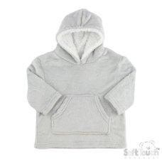 HD305-G: Grey Animal Embossed Hoodie (6-24 Months)